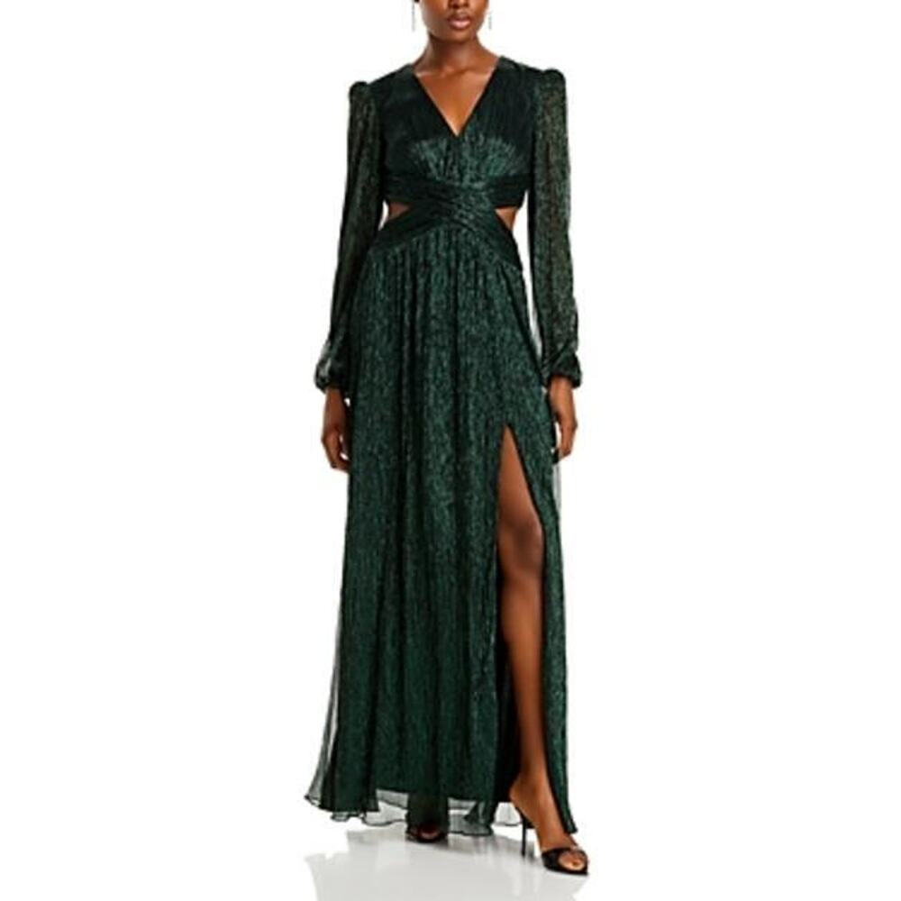 Aqua Long Crinkle Cut Out Maxi Dress - 100% Exclusive size 10 12336